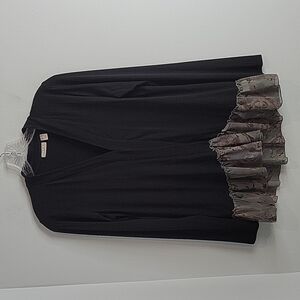 Logo by Lori Goldstein Cardigan Ruffle Trim XS